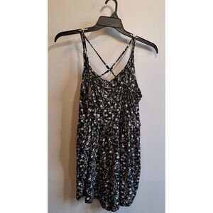 Floral Romper with pockets| Stretchy| Size XL